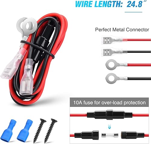 Miniatura 5 de Nilight - Juego de 2 enchufes para encendedor de cigarrillos de coche CC 12 V impermeable adaptador de salida de corriente de repuesto con