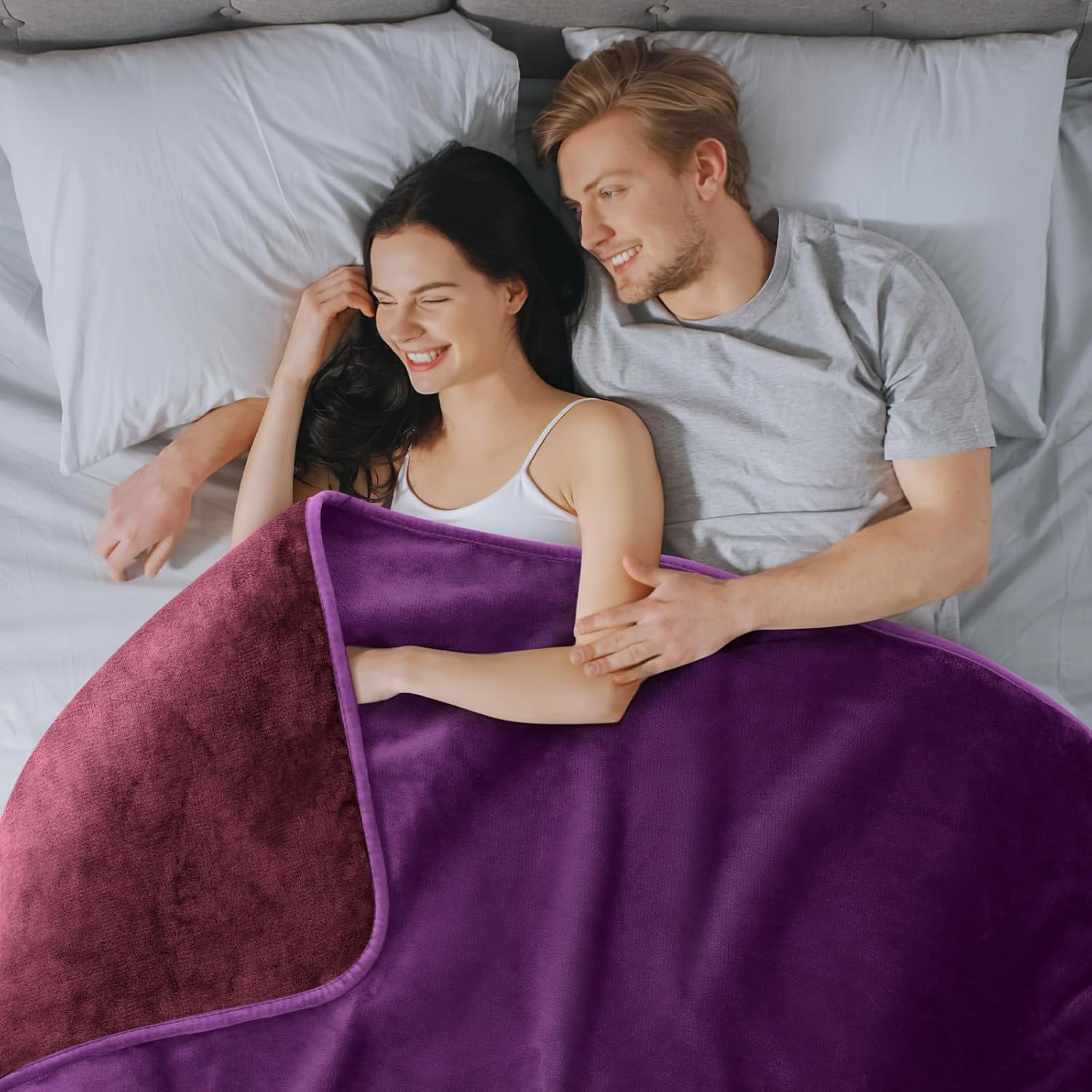 LOOBANI 2 Packs Extra Large Reusable Dog Mat 36x72in & 1 Pack Waterproof Dog Blanket for Couch Bed 50" x 60" Purple