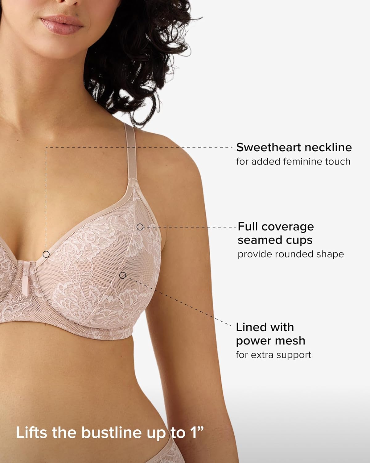 Wacoal Womens Full Bloom Unlined Underwire Full Coverage Bra, 855409 - Image 3