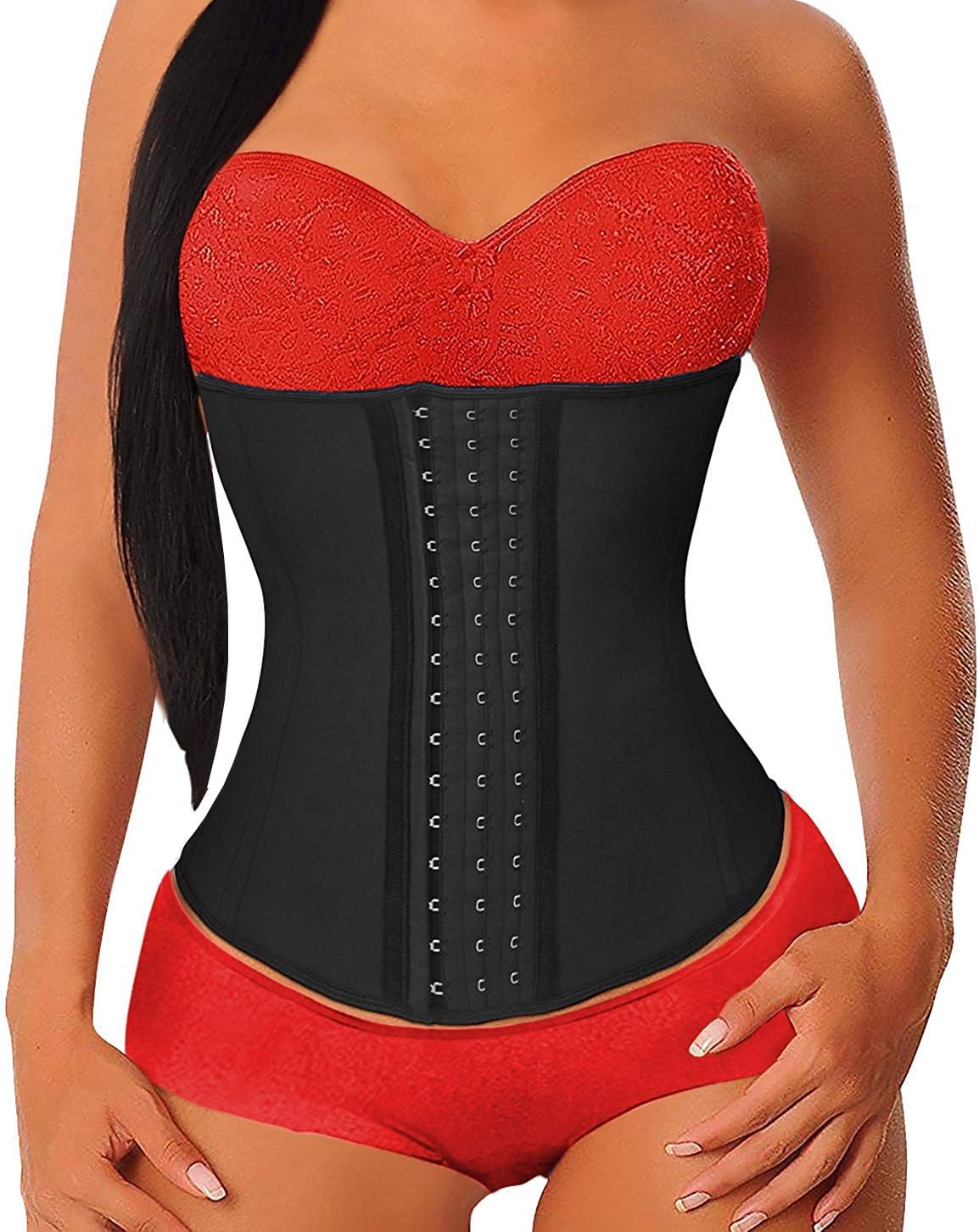 Women's Underbust Latex Sport Girdle Waist Trainer Corsets Hourglass Body Shaper