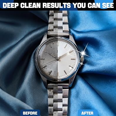 Watch Cleaning & Polishing Kit - Ultra-Gentle Micro-Foam Deep Cleans Bracelets, Cases & Bezels - All-in-One Kit: Cleaner, Brushes, Cloths, Swabs, Polishing & Dusting Tools for Watches & Jewelry