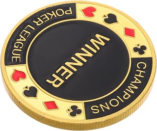 Totority Poker Press Metal Poker Press Collectible Coin Card Protector Card Playing Accessories for Men Lightweight Game Table Accessory and Souvenir