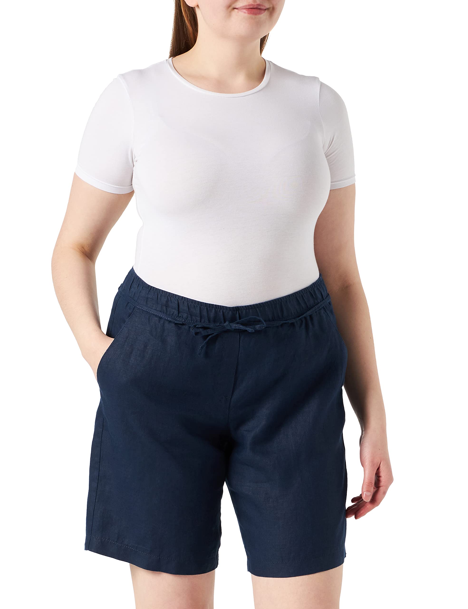 BRAX Style Mel B-Bolsillo, Bermuda En Color Azul Pantalones Cortos, Used Regular Blue, 26W X 32L Para Mujer