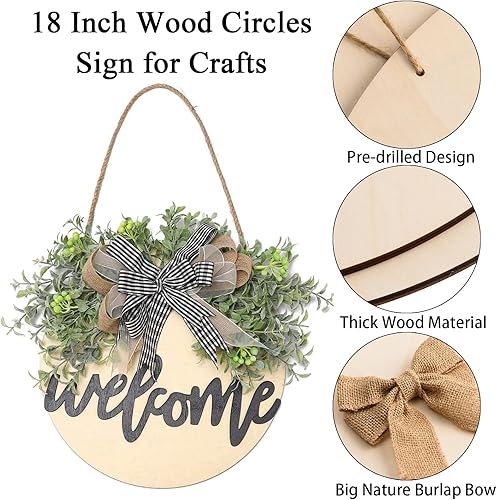 Miniatura 3 de 6 círculos de madera de 18 pulgadas