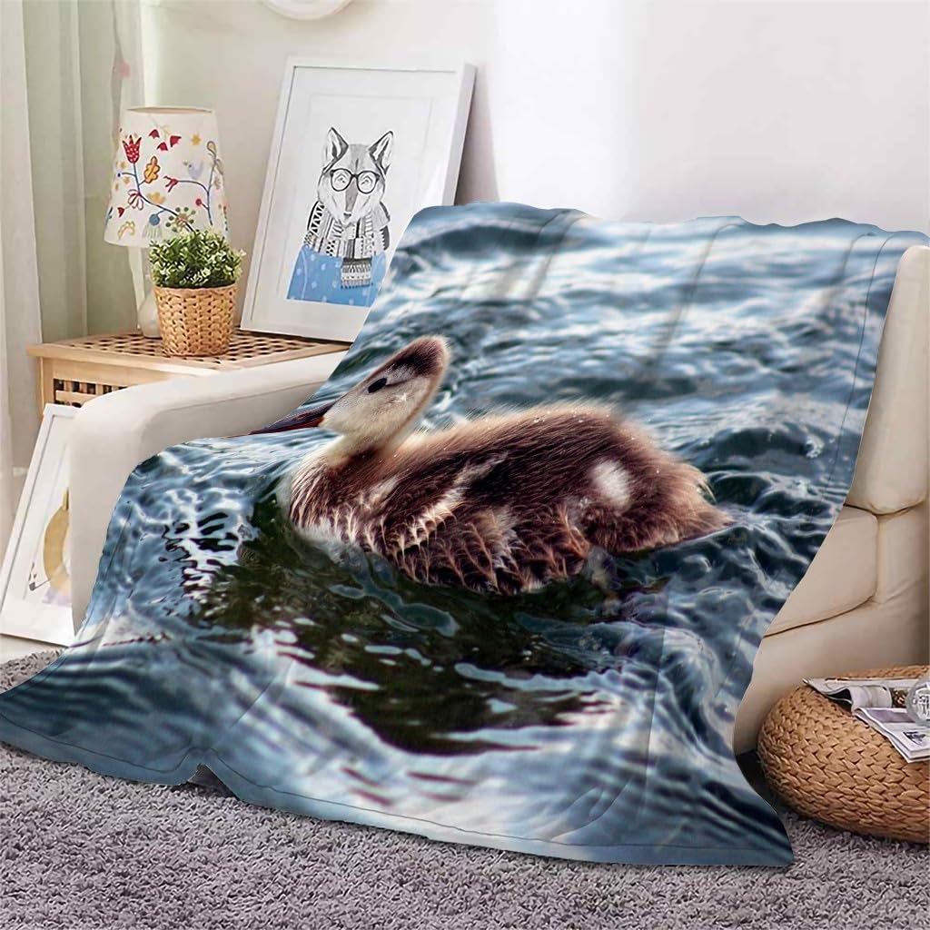 Koc rzeczny Kaczątko Kaczątko Koc Łóżko Pojedyncze Ciepło Miękkie Koce Sofa Puszysty Flanelowy 180 x 200 cm na wszystkie pory roku