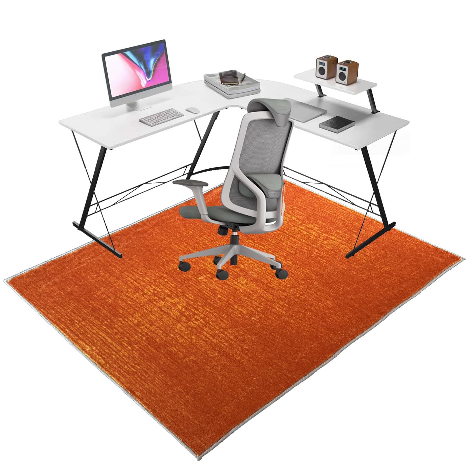 Desk Chair Mat for Carpeted Floors, Heavy Duty Office Gaming Chair Mats for Carpeted and Hardwood Floor, Office Chair Rug Protector for Rolling Chair, Non slip Floor Protection Mat 90 x 140 cm