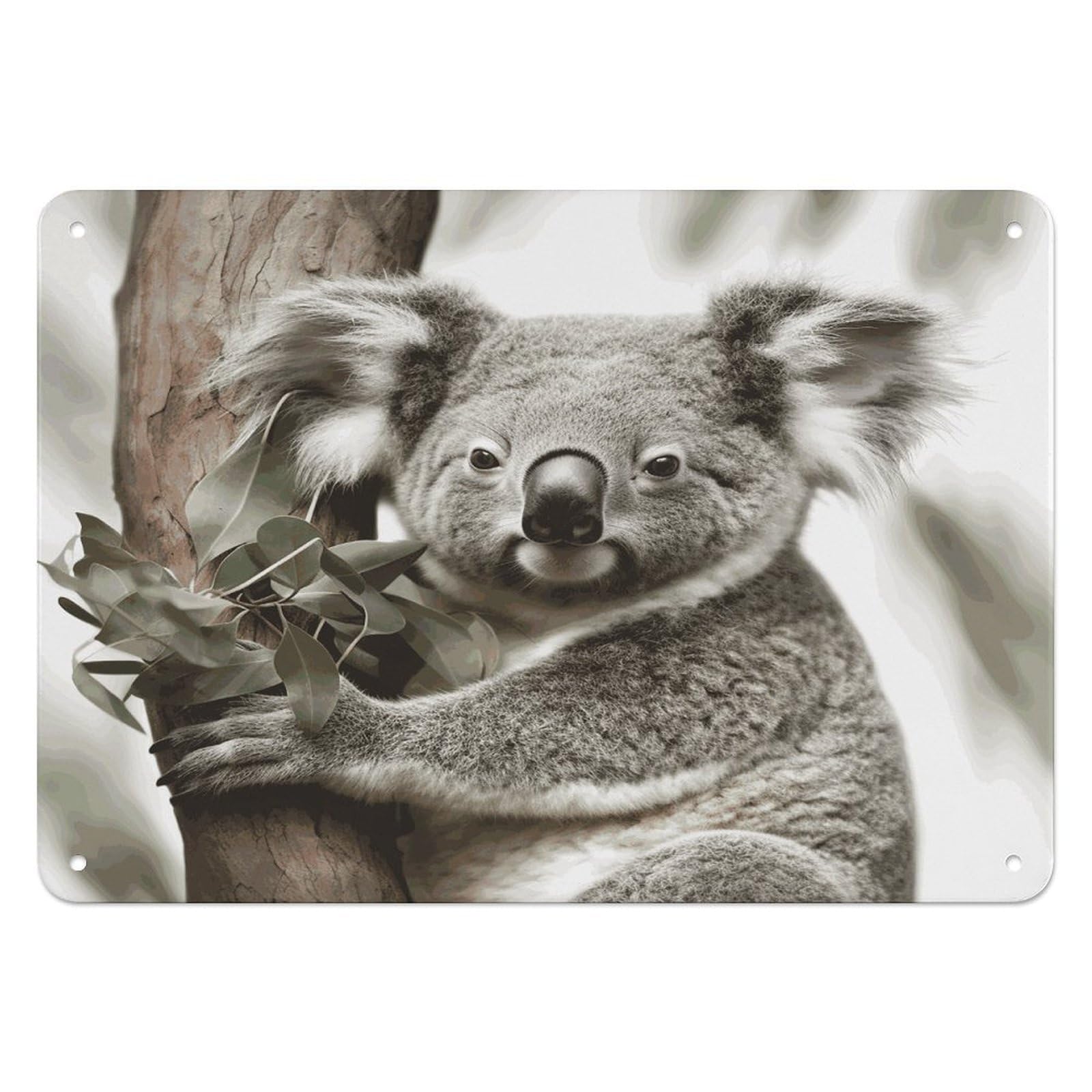 Fekiloot Style Koala Wall Decor Iron Painting Metal Sign