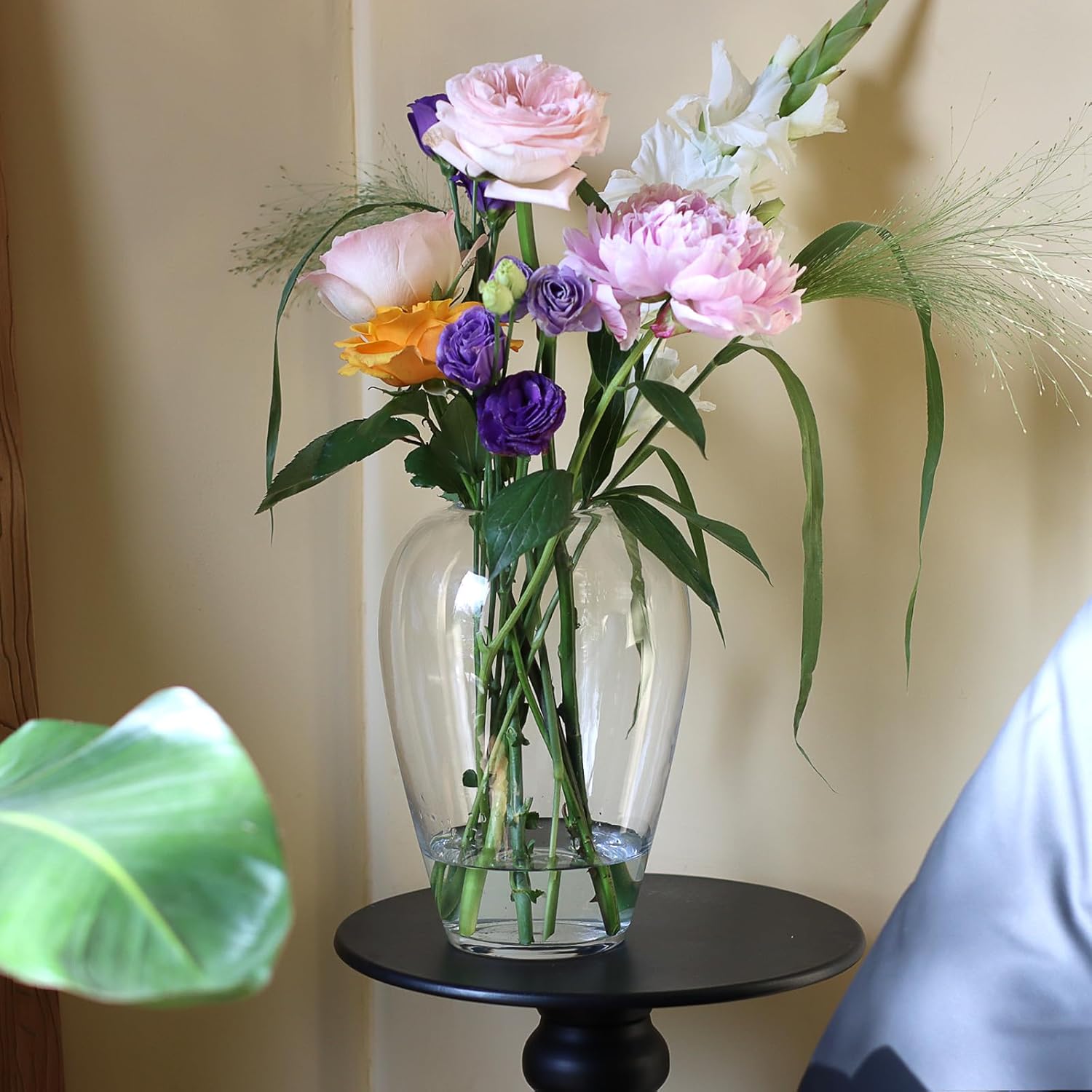 10 Inch Large Glass Vase for Centerpieces,Modern Clear Tall Vase Decorative for Flower,Home Decor,Wedding,Living Room,Dining Table, Office,Entryway, Shelf, Birthday, Housewarming Gift - Image 7