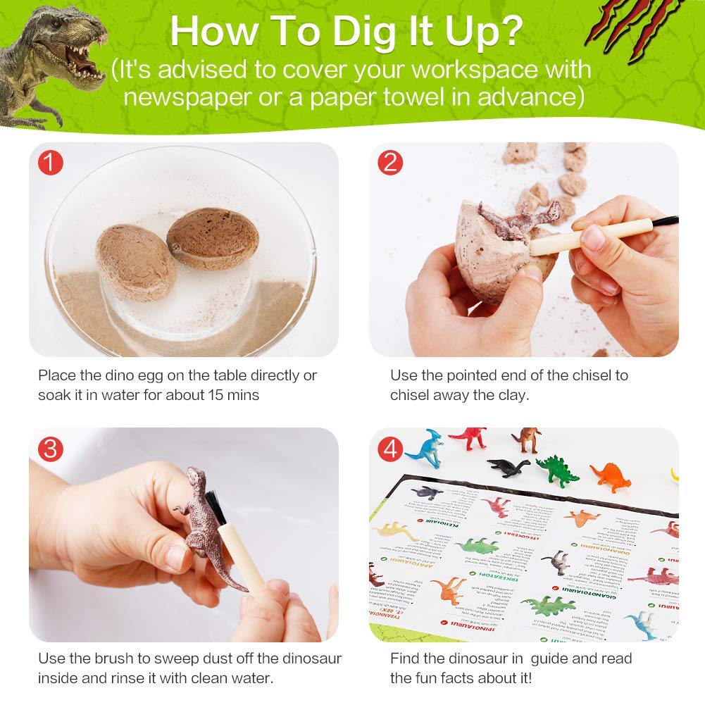 Buy LUKAT Dinosaur Toys for 5 Year Old Boys Girls, Easter Egg Toys for