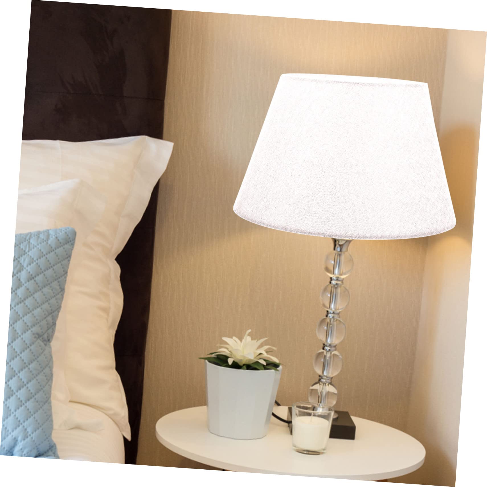 Lampenabdeckung, Lichtschirm Tischlampe Pendellampe Lampenschirm Tischplatte Dekor(Beige)