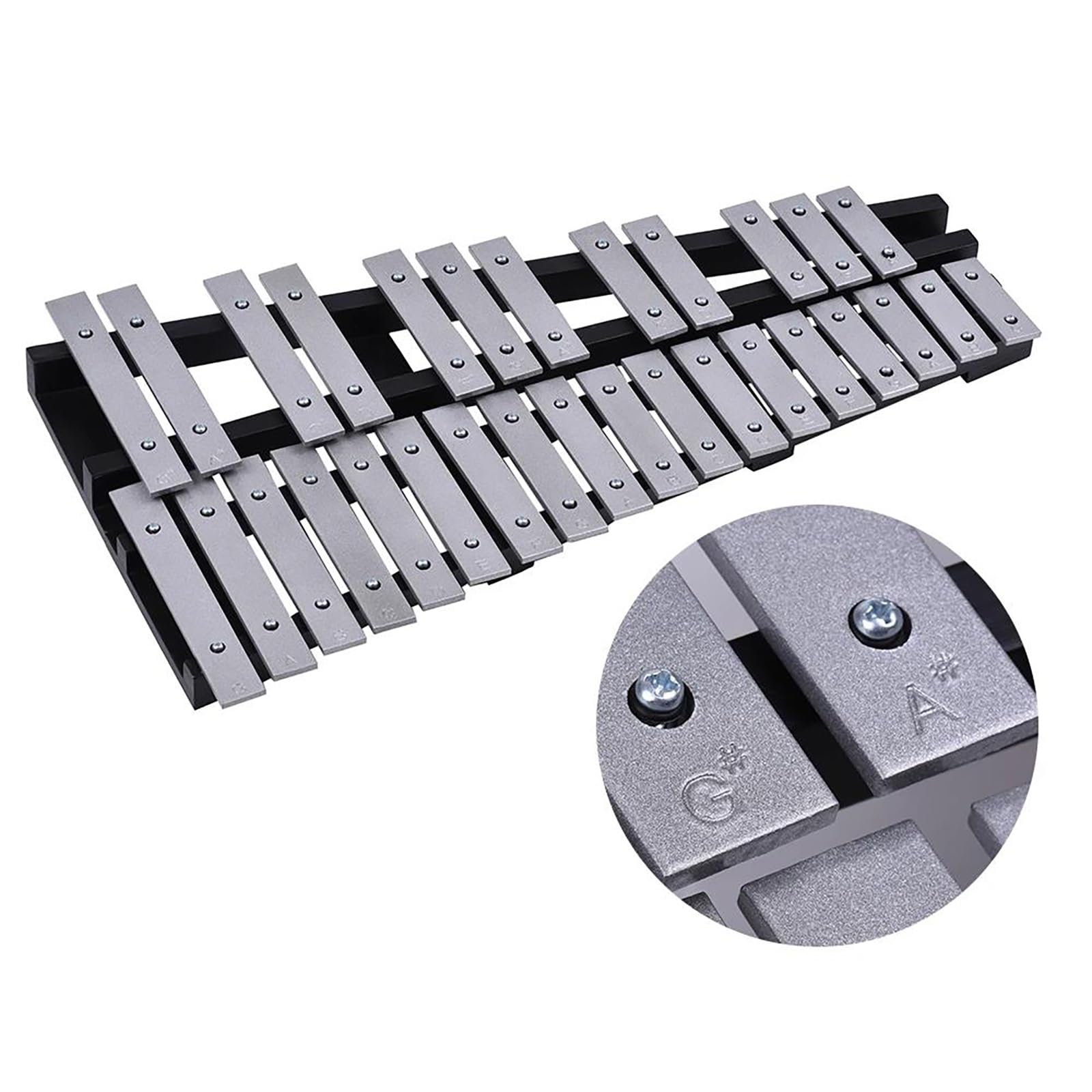 Glockenspiel pliable 30 notes, cadre en bois pratique, bâton en aluminium, Instrument de Percussion Kit De Glockenspiel