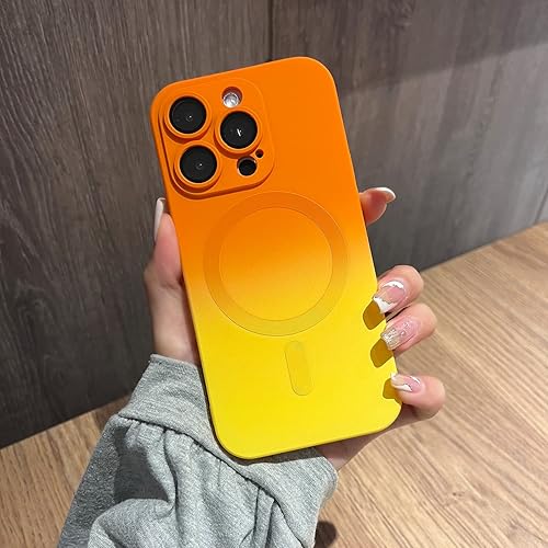 Miniatura 7 de Funda compatible con iPhone 11 compatible con MagSafe, bonita funda de color degradado para mujer, TPU suave a prueba de golpes, con protector de