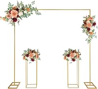 ybaymy Esküvői Boltív Állvány 220x220 cm - Arany Fém Dekorációs Keret Lufi Díszítéshez - Virágállvánnyal Rendezvényekre, Születésnapokra

AI 1