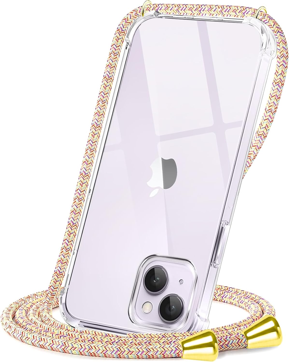 2NSPDRGNI Crossbody Case Compatible With IPhone 12 Mini,Wireless Charging Shell With Adjustable Neck Cord Lanyard Strap,Black - View #10