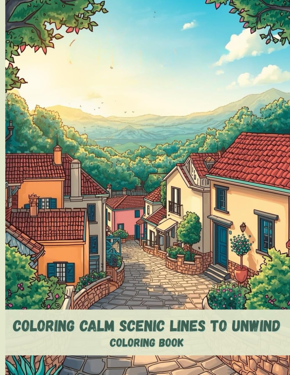 Coloring Calm: Scenic Lines to Unwind: An Adult Coloring Book Designed for Relaxation, Focus, and Creative Stress Relief