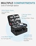 Bagsmart Electronic Organizer, Large Double Layer Cable Bag, Travel Organizer Bag, Electronics Accessories Storage Cases for iPad,Cables, Chargers, Hard Drive, Game Cards