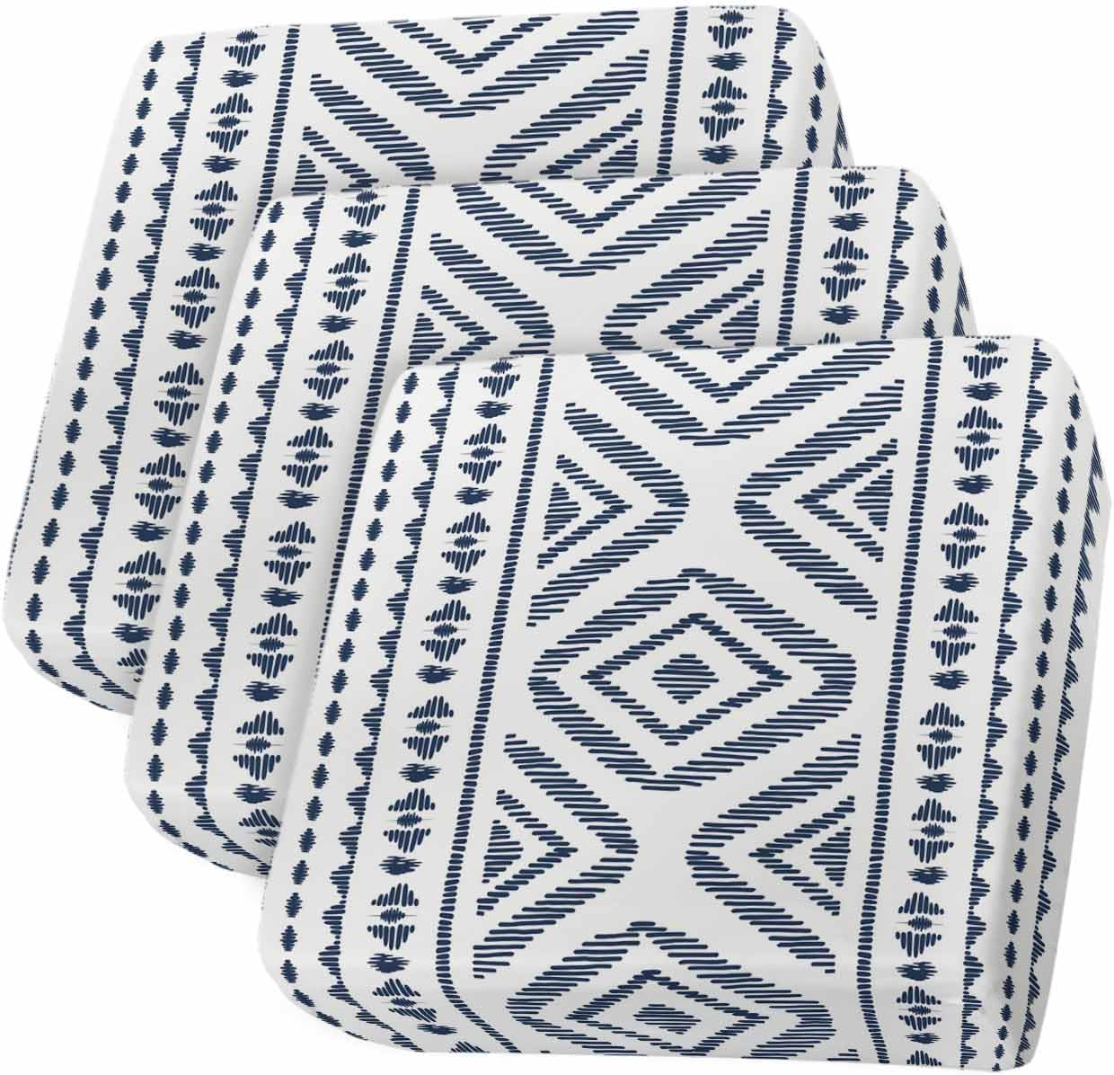 Geometric Boho Stretch Couch Sofa Cushion Covers,Sectional/Individual/L/T Shape Sofa Couch Slipcover Furniture Slip Cover with Elastic Bottom,Black White Abstract Minimalist Stripes L Size 1-PC