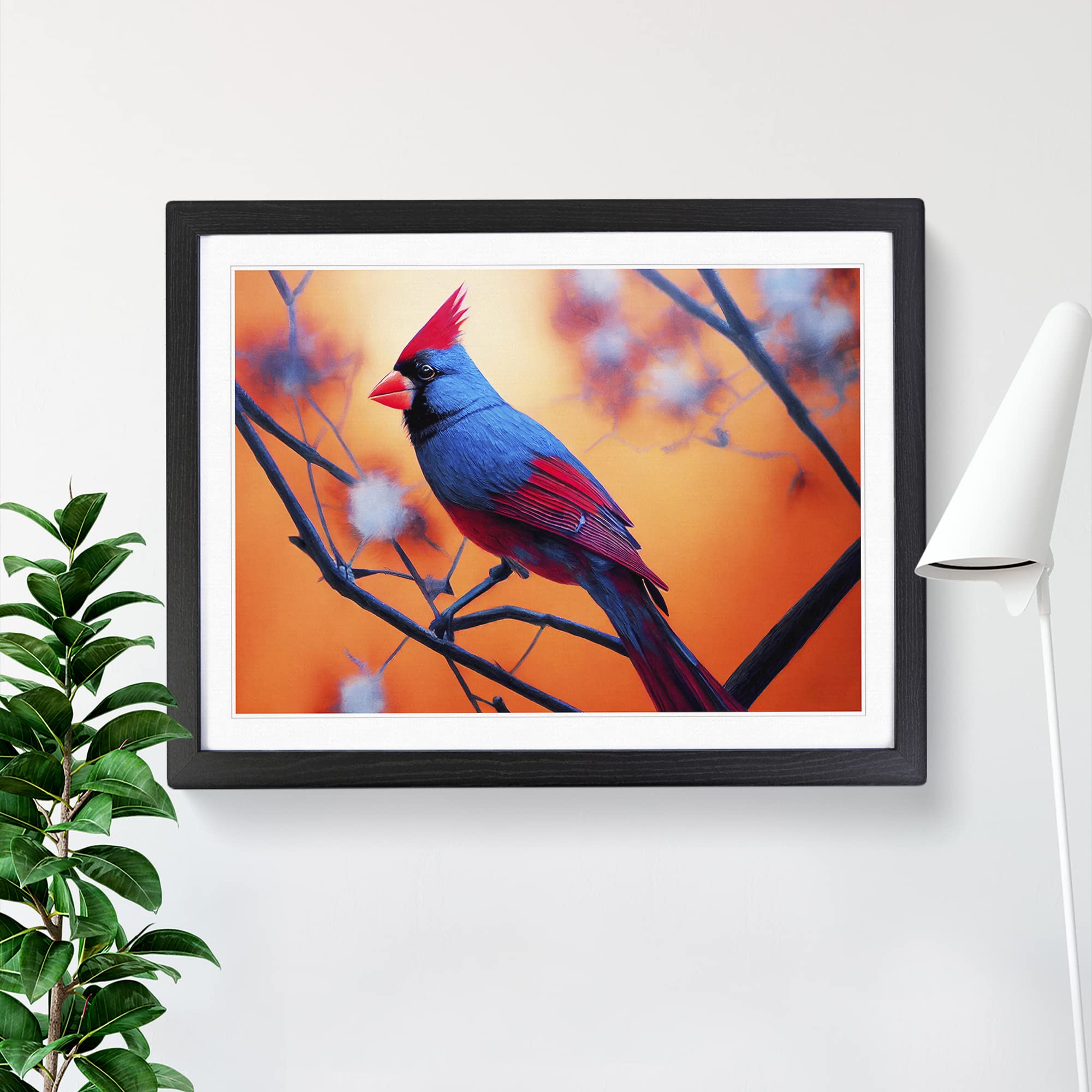 Cardinal Bird Vol.10 Framed Print, Black, A3 (46 x 34 cm) - Image 3