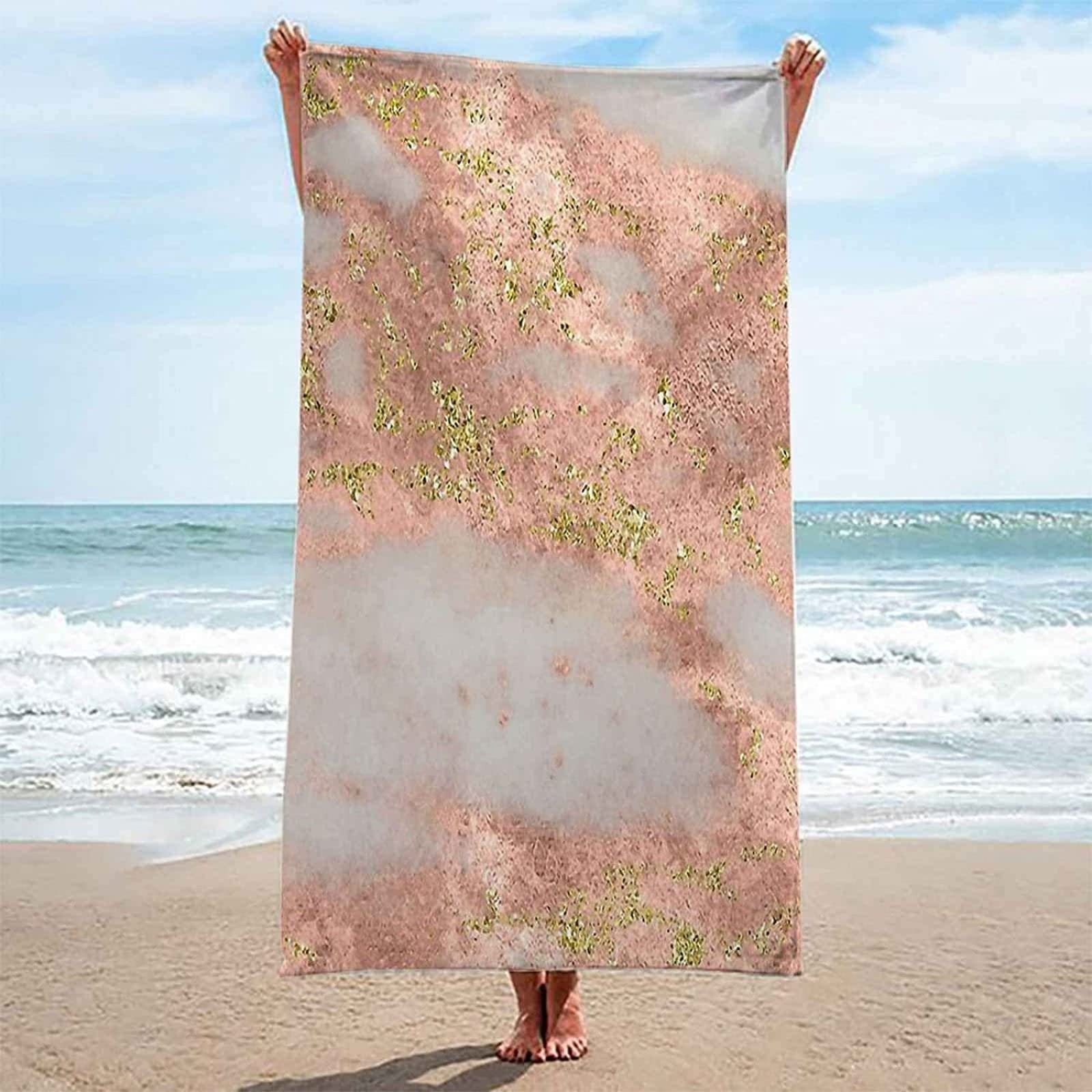Aonext Grande serviette de plage en microfibre 100 x 200 cm