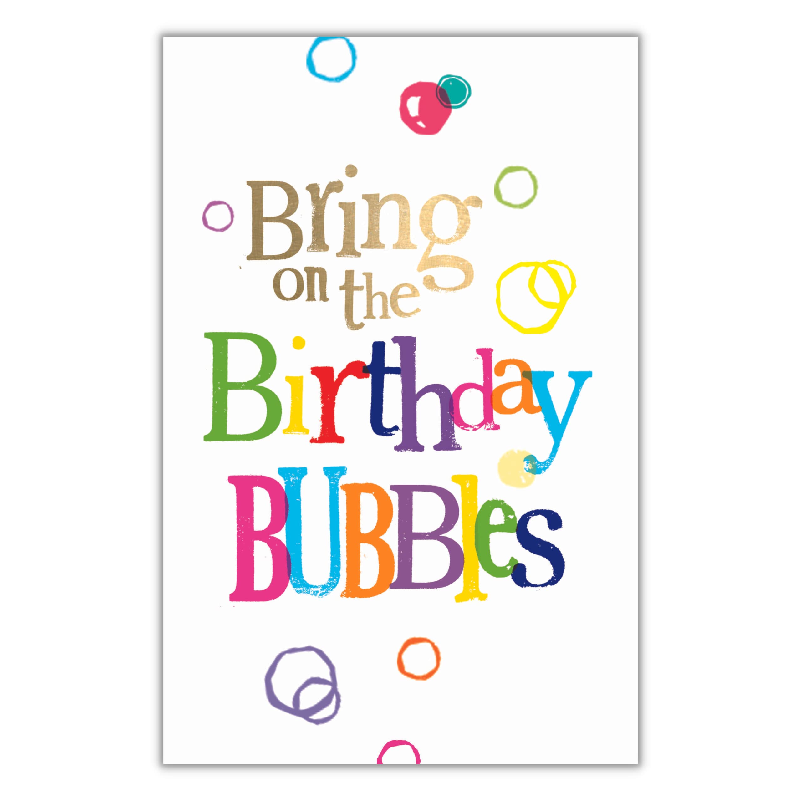 Official Brightside Greeting Card, Bring On The Brithday Bubbles