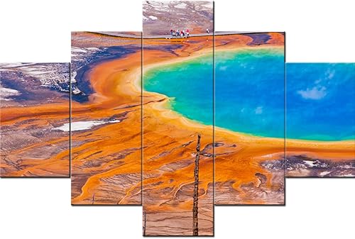 Vista 287 de Paisaje de 5 piezas pintura sobre lienzo