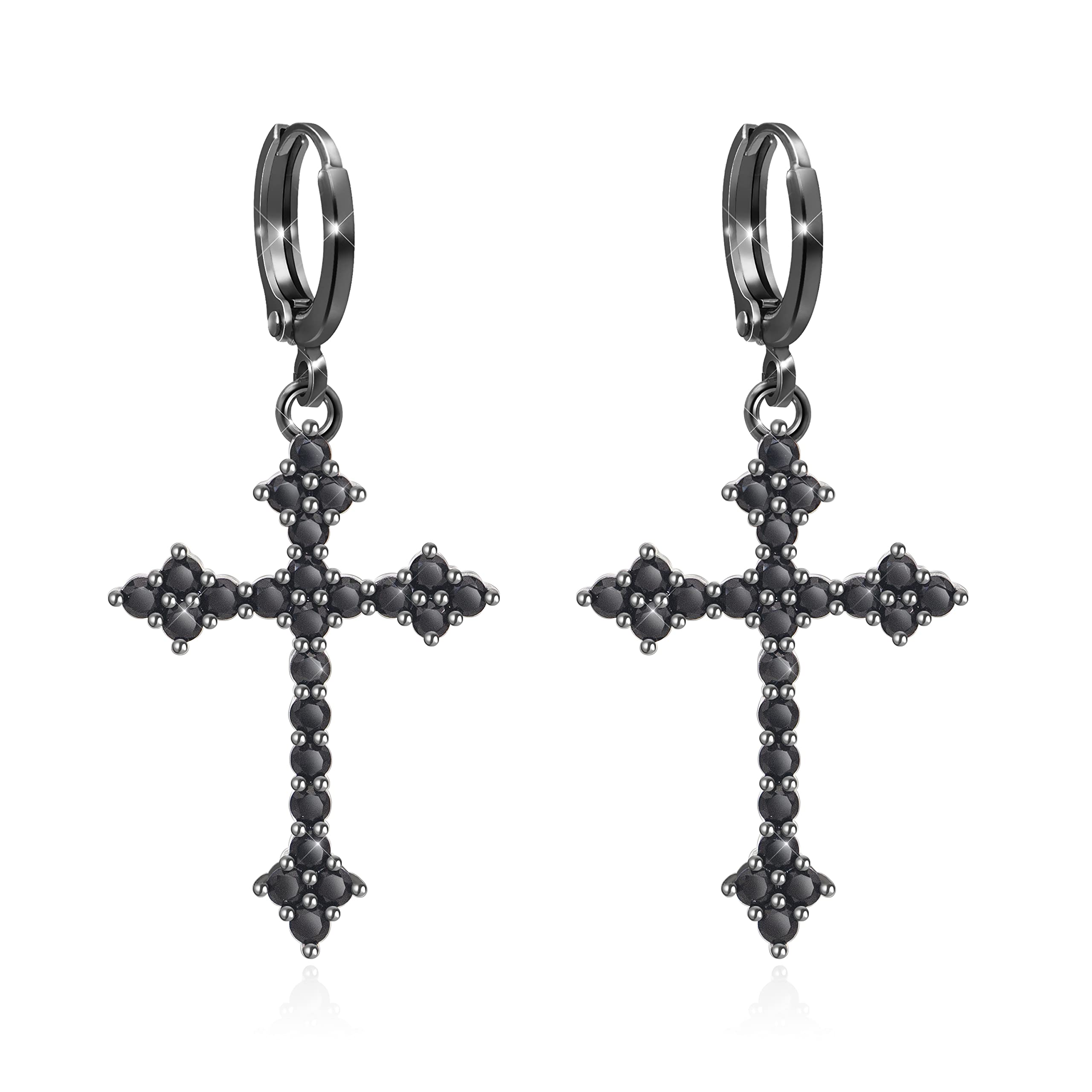 Pendientes Elegantes Plata, Circonitas, Gótico Pendientes Elegantes Plata, Circonitas, Gótico