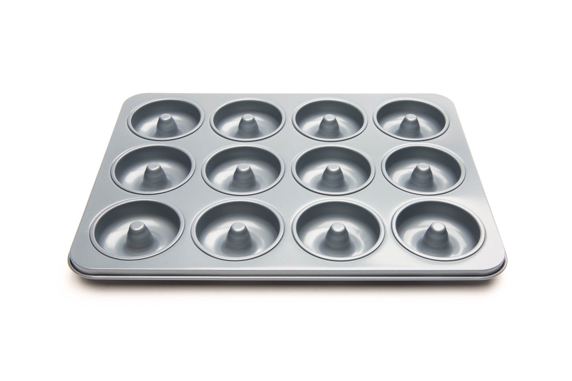 Mini molde para donas antiadherente, molde de dona de 12 cavidades, hace rosquillas de tamaño de mordida de 2 pulgadas 2