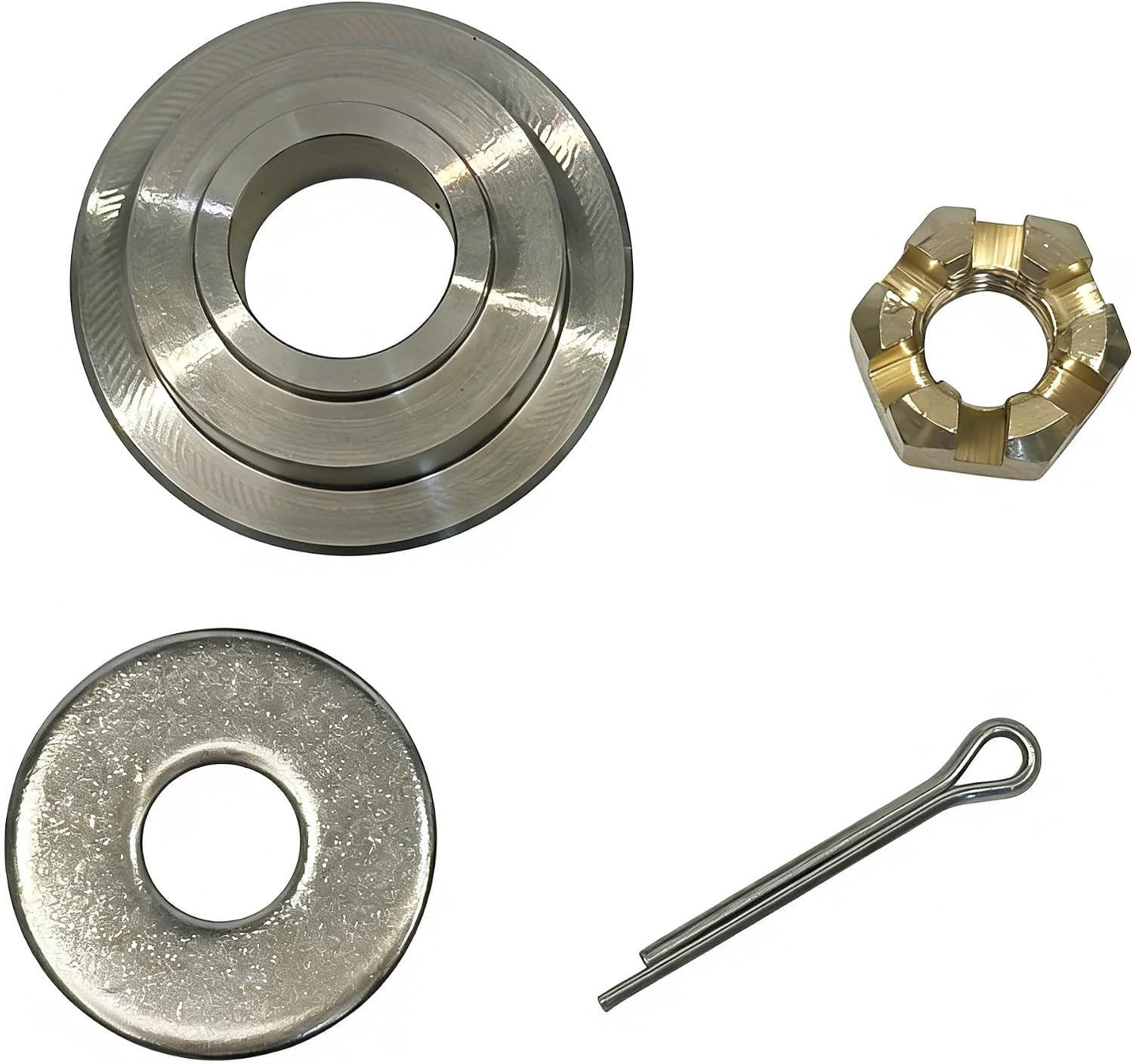 Propeller Installation Kit Fits for Yamaha Outboard 9.9HP 15HP Engines Nut Castle Split Pin Washer Propeller Spacer 6E7-45987-01 90201-10M01 90171-10M01 91490-30020