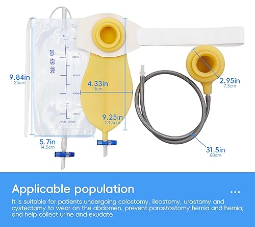 Miniatura 6 de Bolsas de colostomía, bolsas reutilizables drenables para ostomía, ileostomía, cuidado del estoma, sistema de orina portátil, bolsa de recolección
