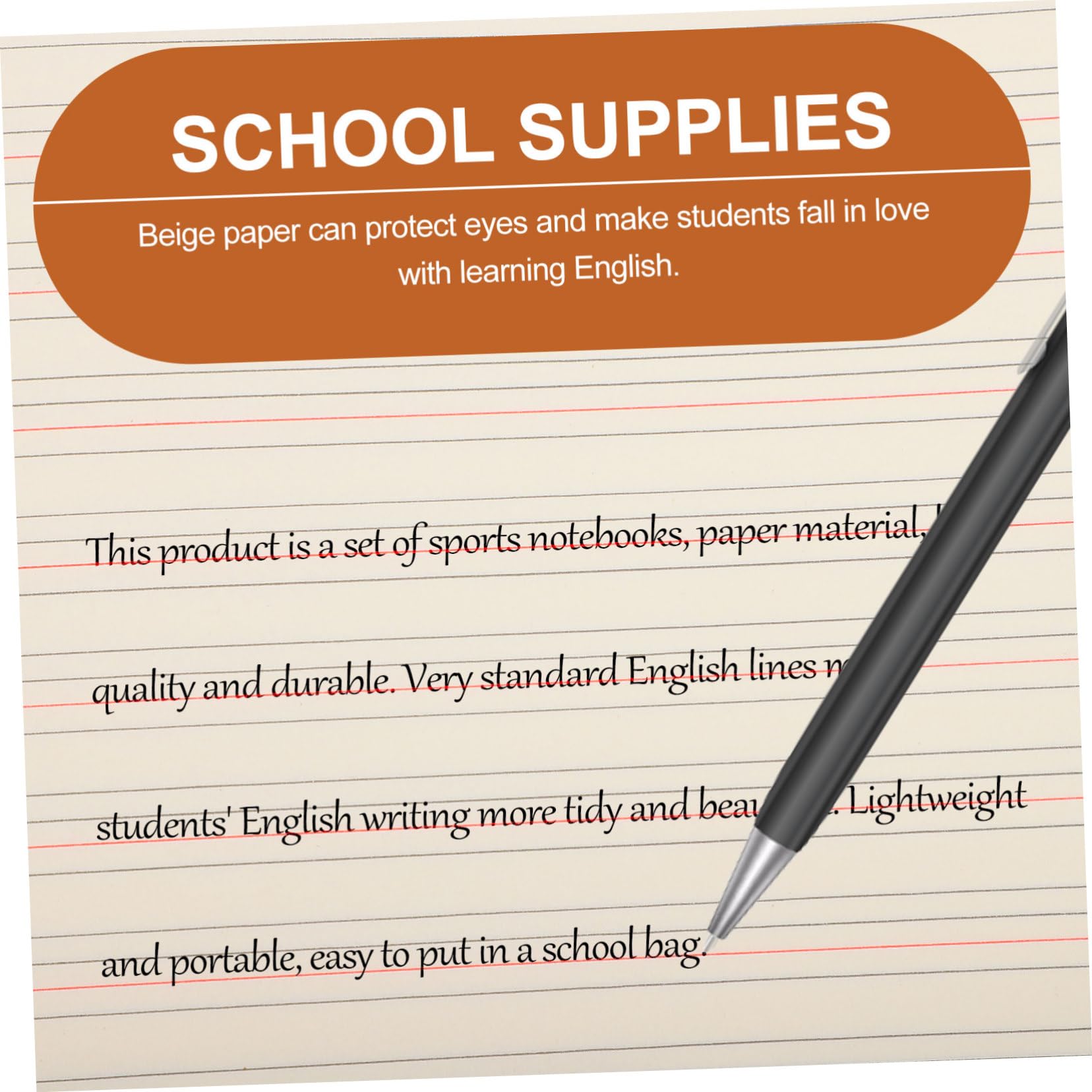 VILLCASE Quaderni di Inglese 10 Pezzi, Quaderni per Scuola in Carta, Leggeri e Pratici per Scrivere, Adatti a Studenti e Insegnanti
