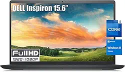 Dell Notebook empresarial Inspiron 15 3520, tela antirreflexo FHD de 15,6 polegadas, Intel Core i3-1215U de 12ª geração (6 núcleos, até 4,40 GHz), Windows 11 Home, 8 GB DDR4 RAM, SSD PCIe de 256 GB