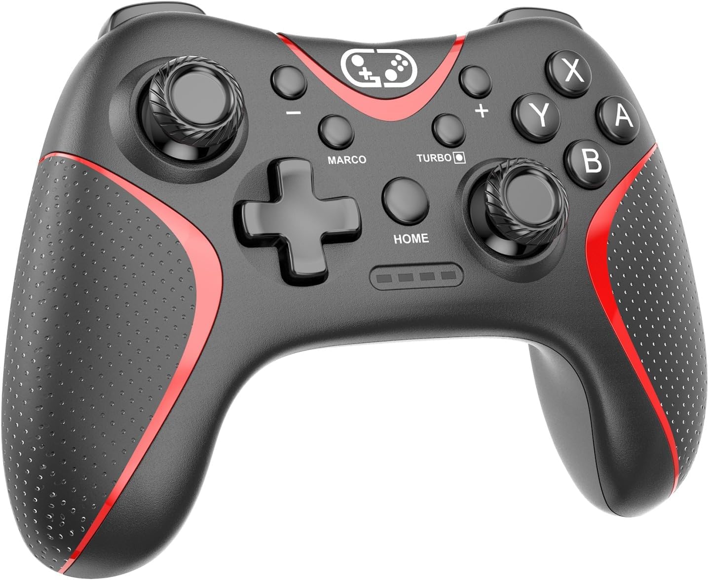 Controlador de interruptor, controlador inalámbrico Pro para Switch/Switch Lite/Switch OLED, controlador PC Bluetooth con botón programable, giroscopio de 6 ejes, Turbo, doble vibración, rojo2
