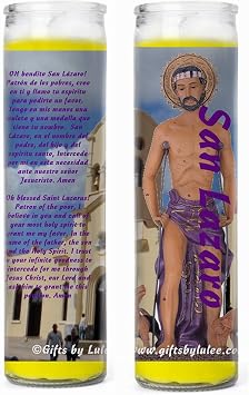 Gifts by Lulee, LLC Set of 2 San Lazaro Prayer Candles 2 Veladoras De San Lazaro