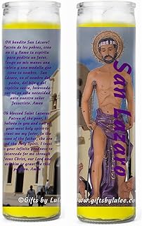 Gifts by Lulee, LLC Set of 2 San Lazaro Prayer Candles 2 Veladoras De San Lazaro