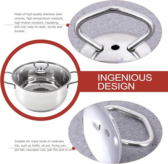 DOITOOL 5Pcs Universal Pot Lid Replacement Knobs Pan Lid Knobs Detachable Pot Handle for Kitchen Cookware