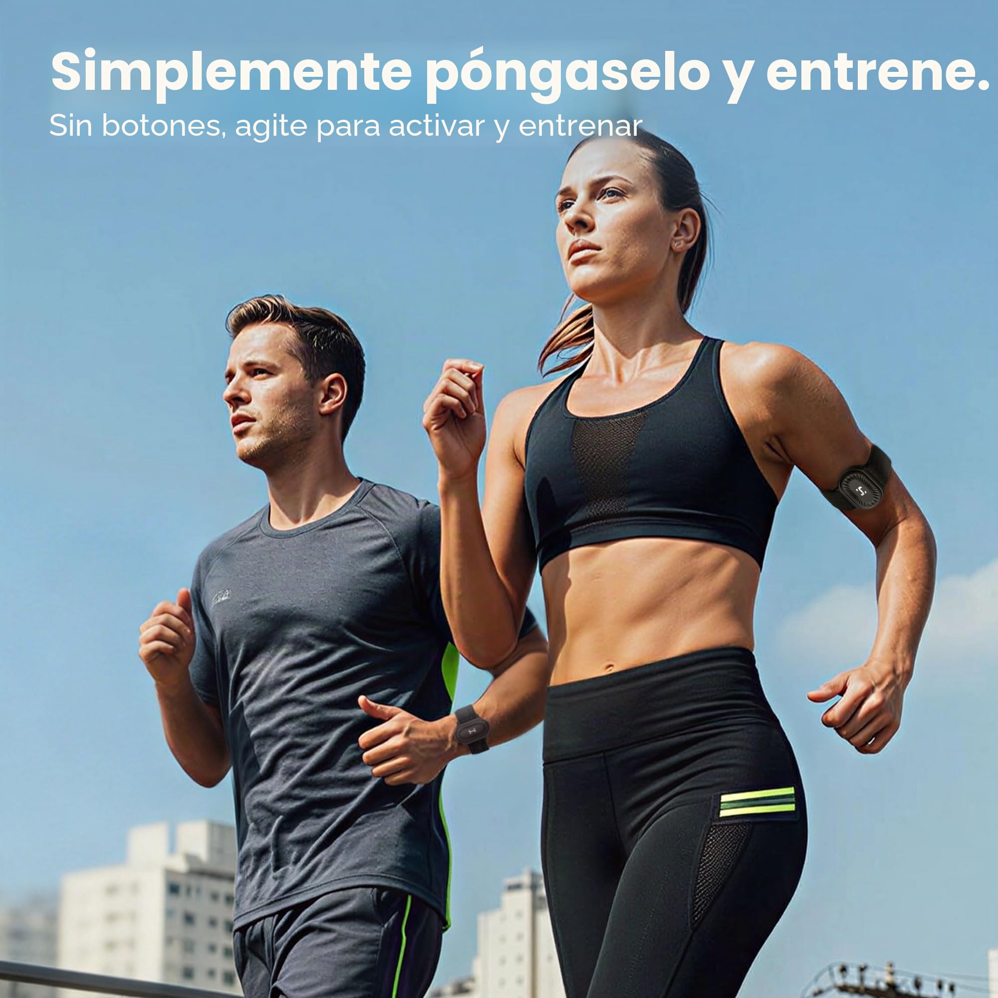 HandPlus - Monitor de frecuencia cardíaca, rastreador óptico de fitness de grado de entrenamiento cómodo, HR óptico avanzado con precisión de zona, almacenamiento sin conexión de 72 horas, Bluetooth y