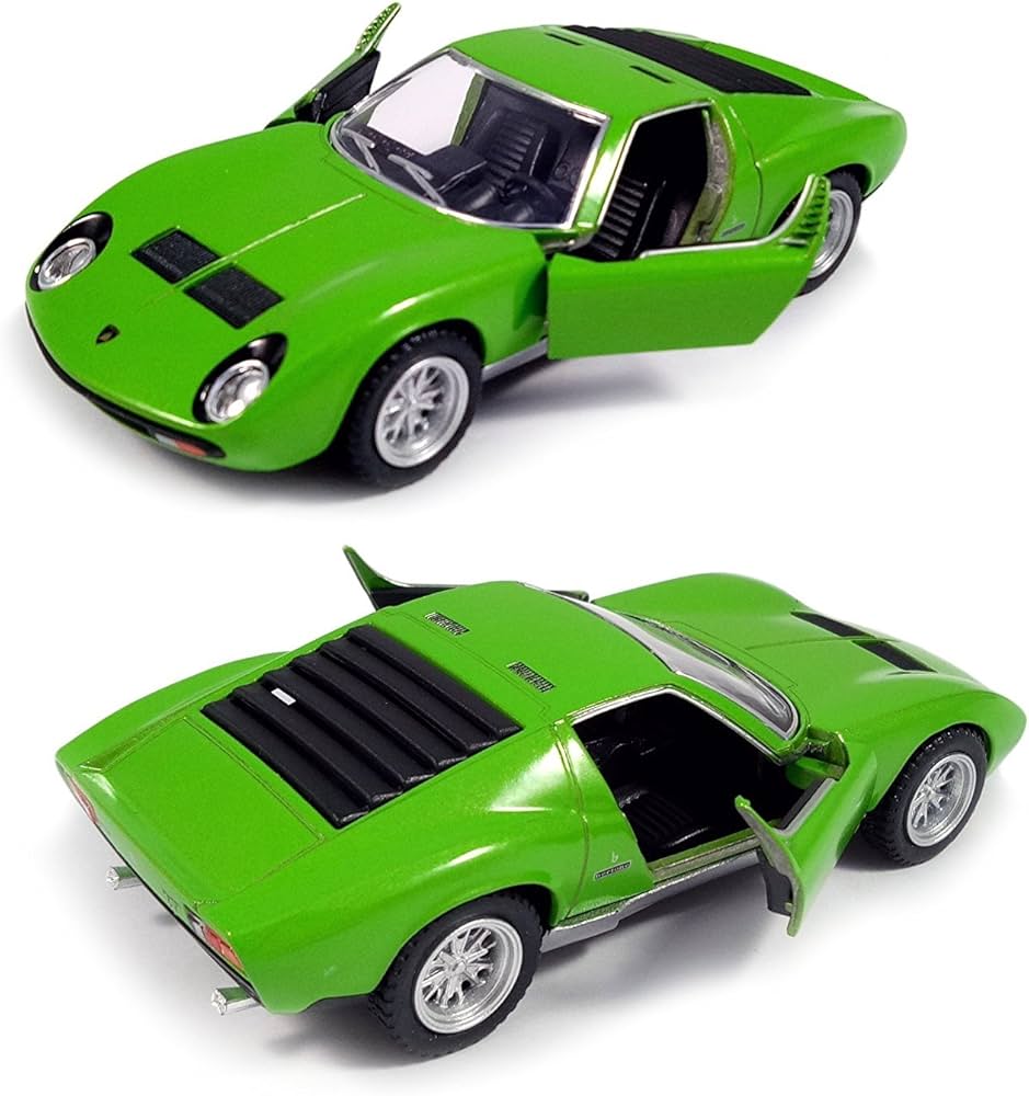 Kinsmart 1971 Lamborghini Miura P400 Sv Die-Cast Car with Openable