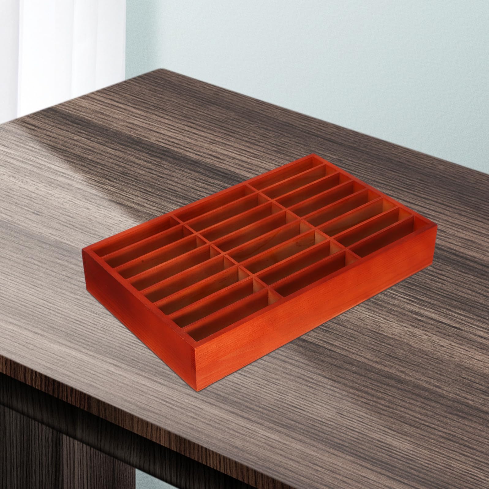 iplusmile Scatola Portaoggetti Scomparti Multipli in Legno per Cellulari Organizer Multi-scomparto Supporto Spazioso per Gestione e Esposizione Telefoni per Ufficio, Aula e Sala Riunioni