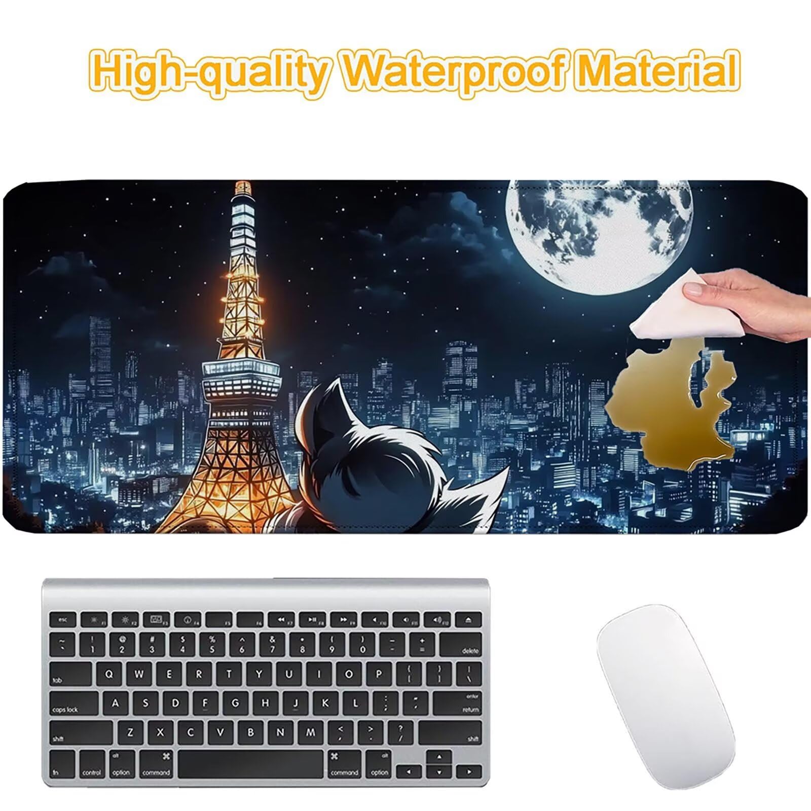 Tappetino Mouse 900x450mm | Superficie Ultra-Liscia | luna 0-z672