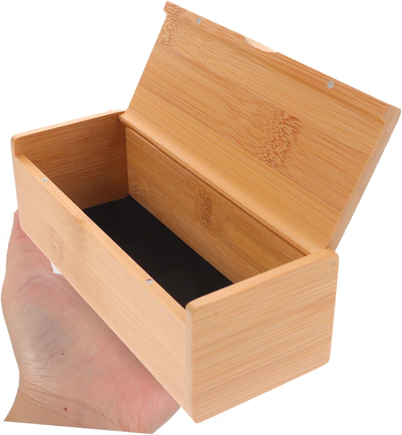 Happyyami Box Keepsakes Box with Lid Wood Storage Container for Crafts Trinkets Compact for Dresser Nightstand Sturdy Easy to Use