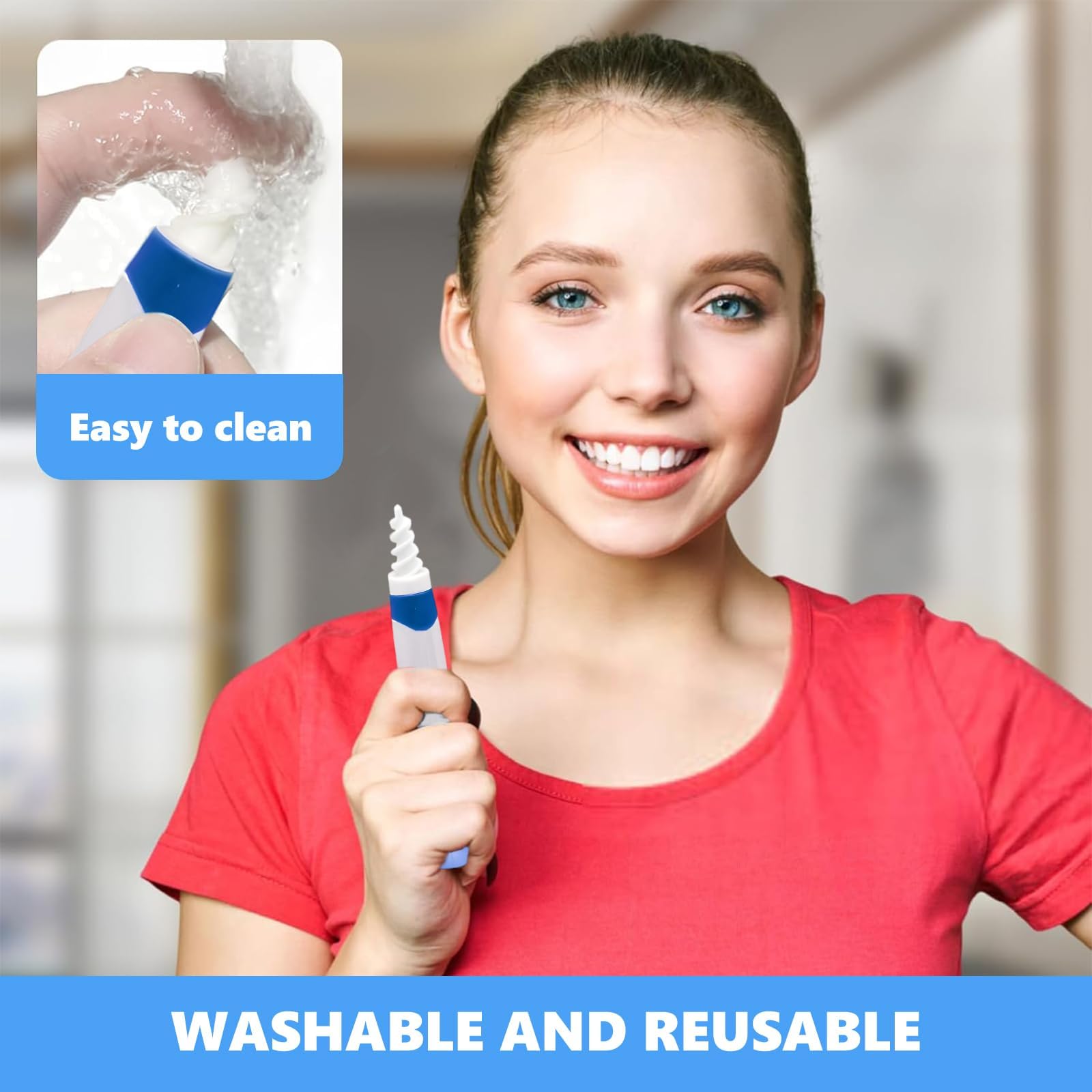 Nettoyeur Oreille, Spiral Ear Cleaner, Cire D'Oreille Remover, Nettoyage Oreille et 16 Embouts Lavables Kit, Adapté Aux Enfants et Aux Personnes