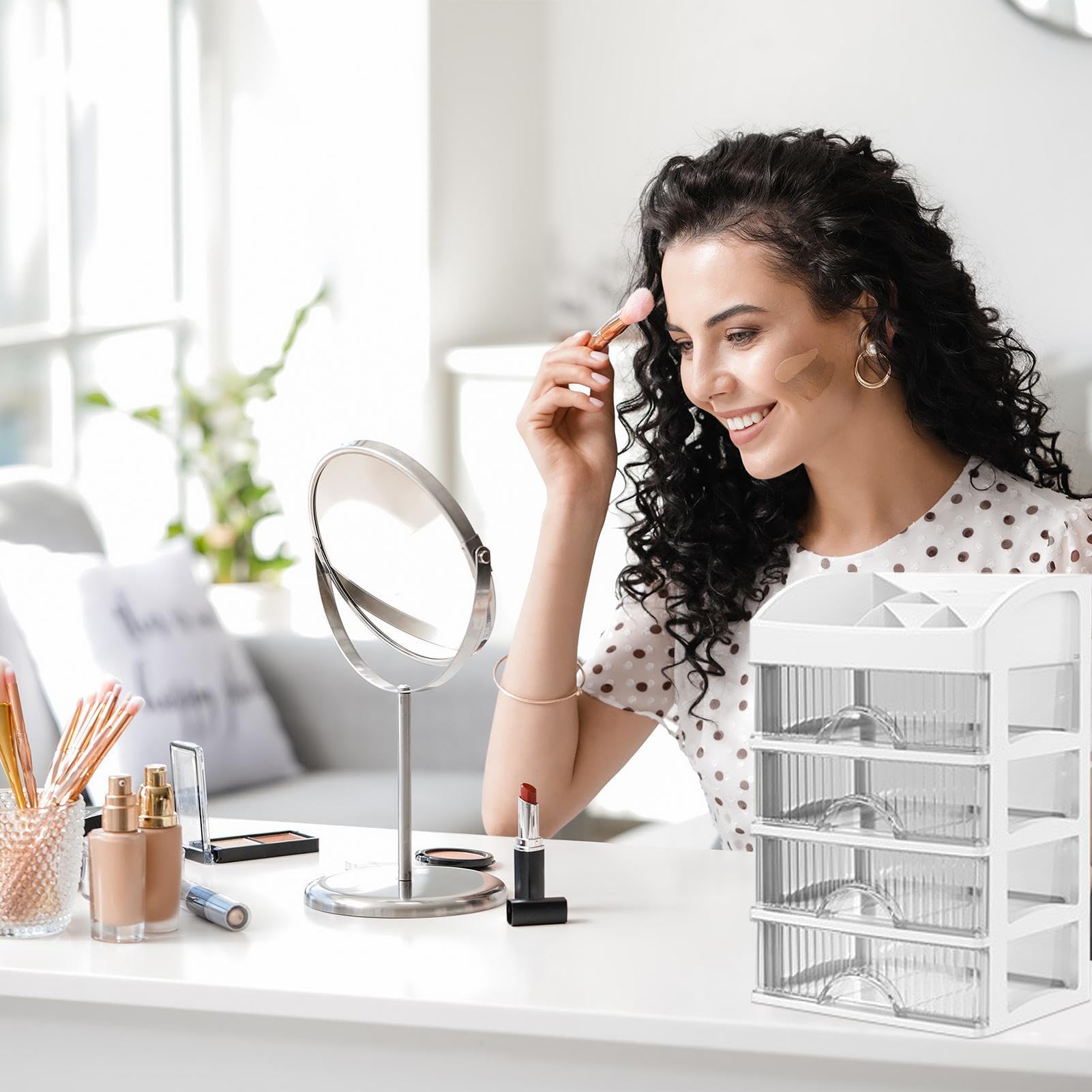 Jewelry Storage Drawers | Trasparente Desk Organizer | Tabletop Storage Cabinet, Drawer Desk Accessories Stationery Supplies Organizer Jewelry Drawer Cabinet Trasparente Tabletop Drawers