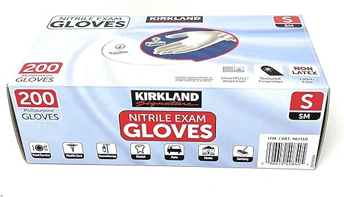 Miniatura 4 de Kirkland Signature - Guantes de nitrilo, caja de 200 unidades, talla S