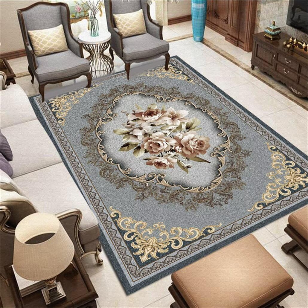 Tapis de salon gris 80x150 cm durable et moderne pour habiller vos sols de bureau ou de séjour.