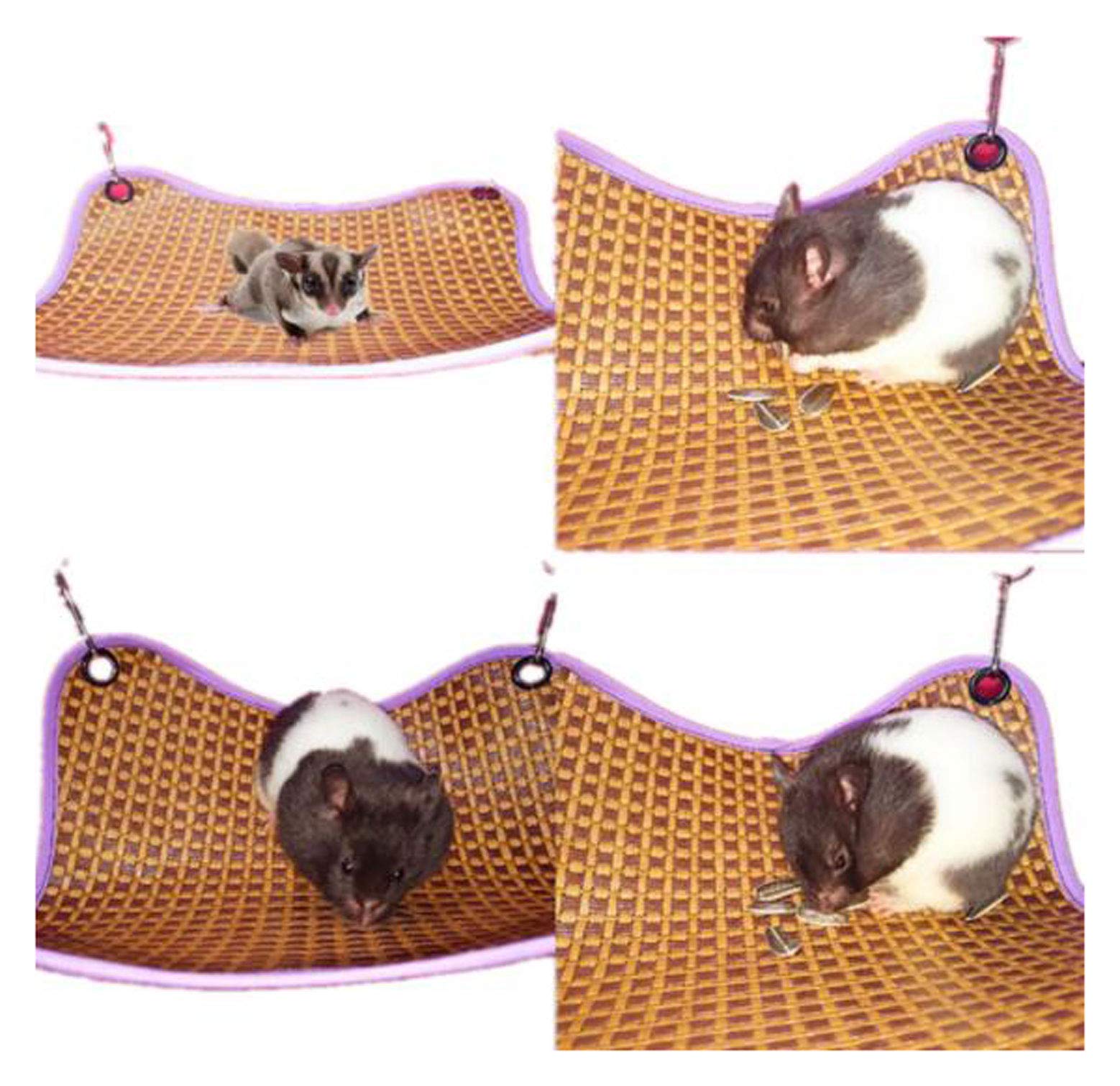 ☆ ペット　ハムスター　うさぎ　モルモット　ハンモック　Lサイズ Amazon | ふく福 涼しい ペットハムスター ハンモック 通気性小動物