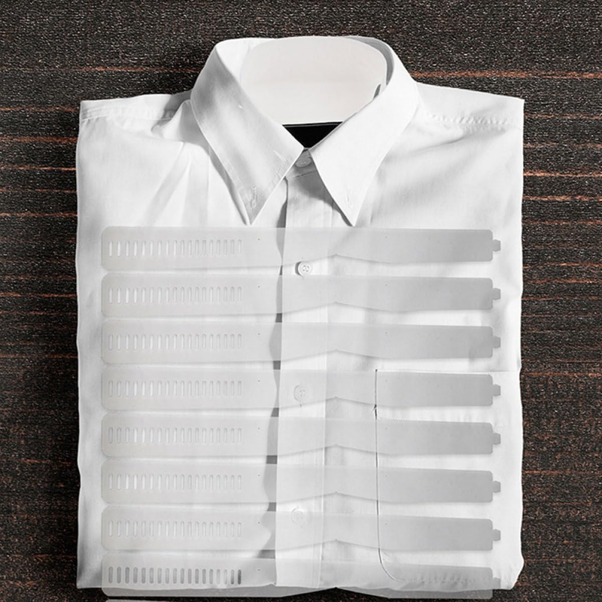 Alipis 80 Pezzi Rinforzi Colletto Camicia in Plastico Bianco Supporti Pratici per Colletto Camicia Uomo 47x3,5 Cm