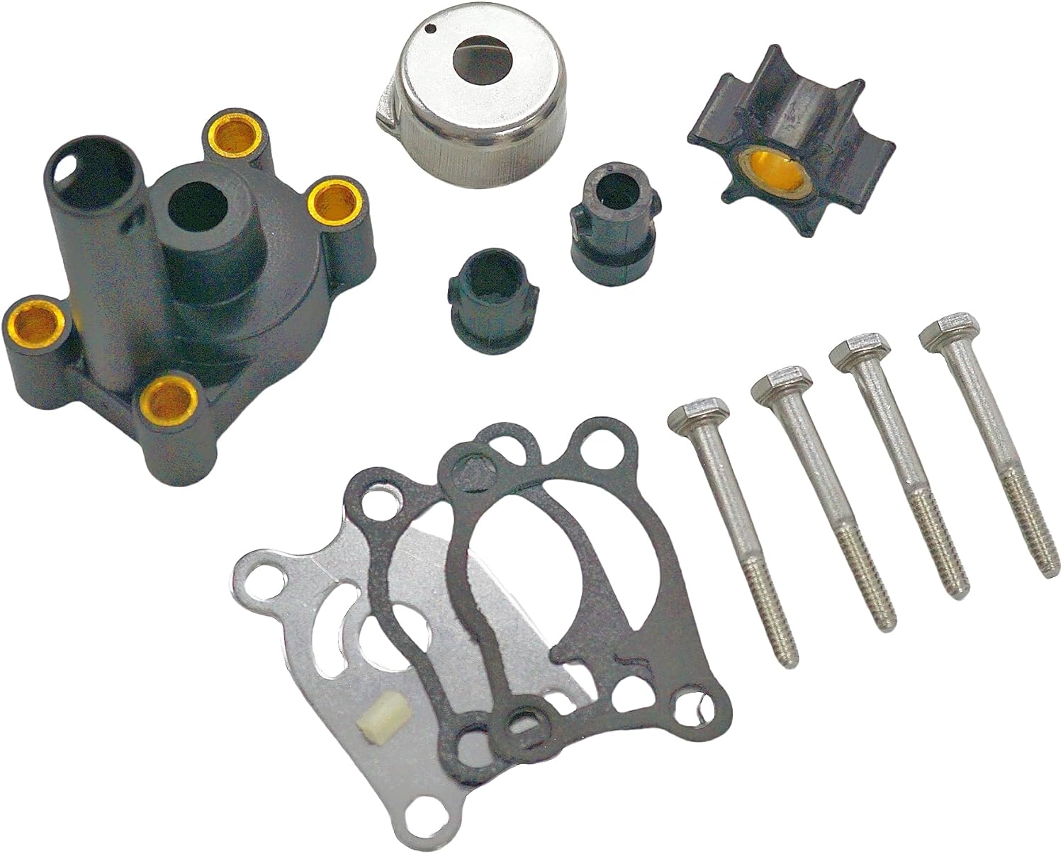 Boat Marine 396644 Water Pump Impeller Kit for Johnson Evinrude 4 4.5 5 6 8 HP Outboard Engines Replace 0396644 18-4529