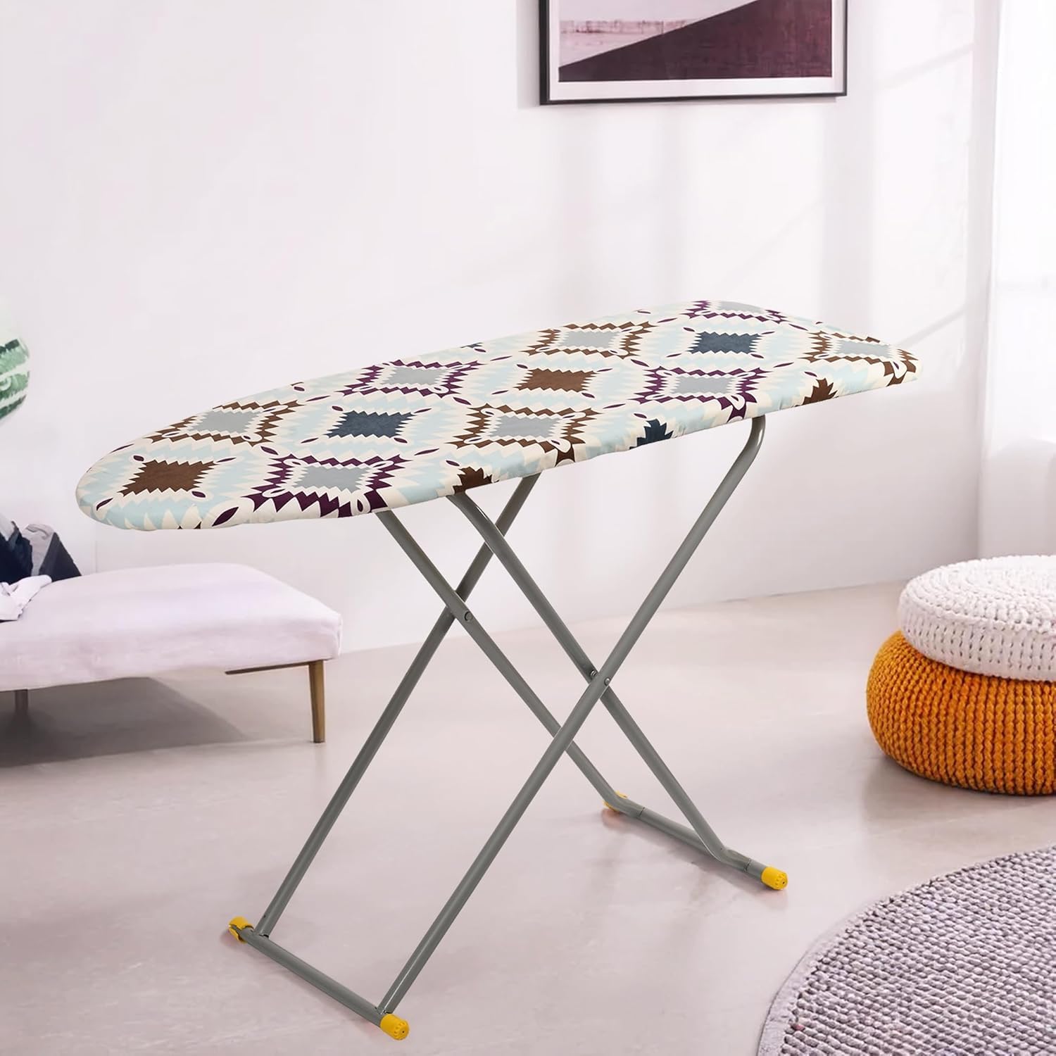 Heart Home 18 Inch Adjustable & Foldable Iron Stand for Clothes & Sarees | Quick Pressing Board | Ironing Table for Home | Blue Heart Home 18 Inch Adjustable & Foldable Iron Stand for Clothes & Sarees | Quick Pressing Board | Ironing Table for Home | Blue