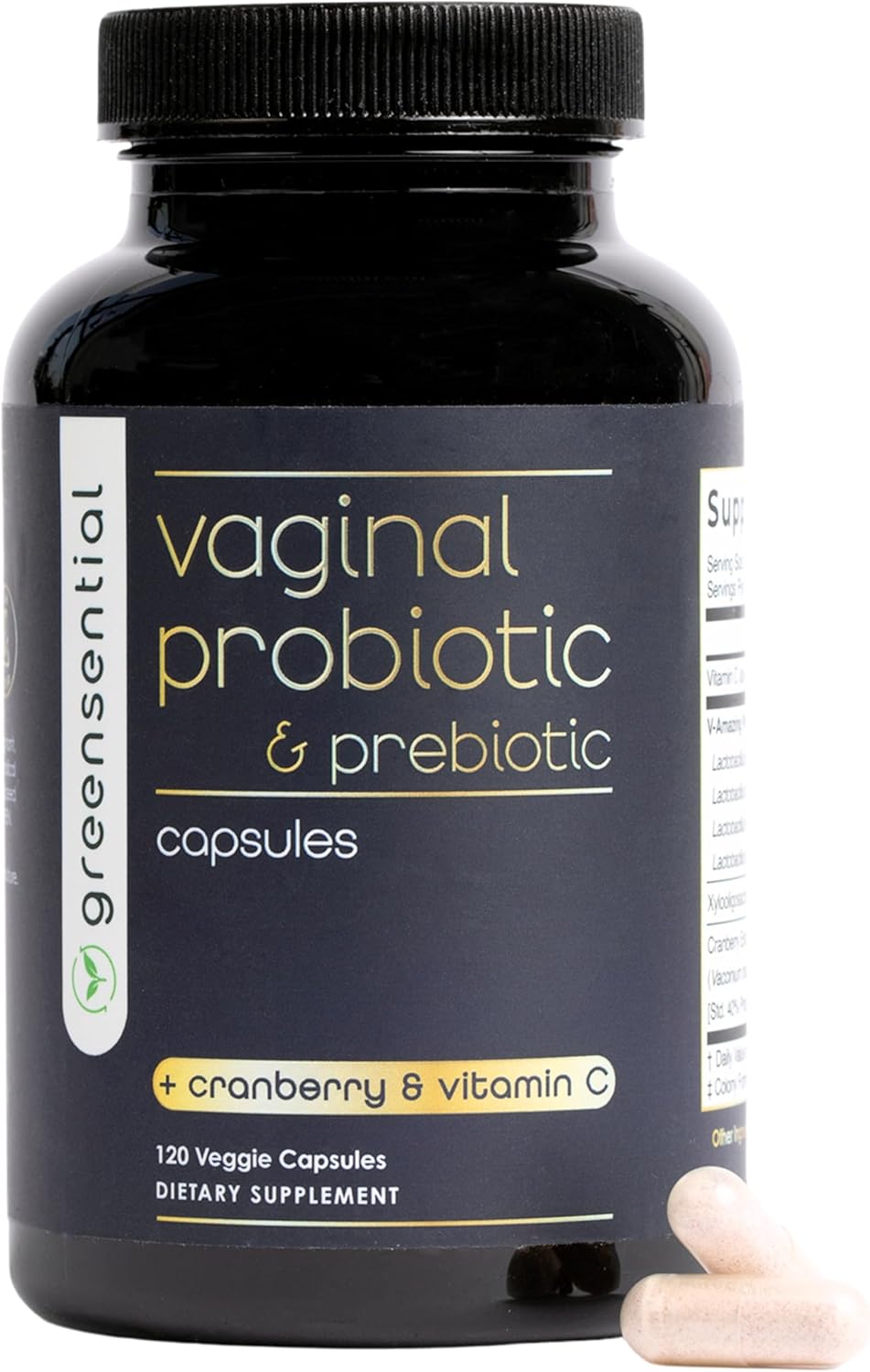 Vaginal Probiotics for Odor & pH Balance | 2-Month Supply | Supports Vaginal Flora, Yeast Balance, Feminine Health | with Prebiotics, Vitamin C & Cranberry | Vegan, 120 Count