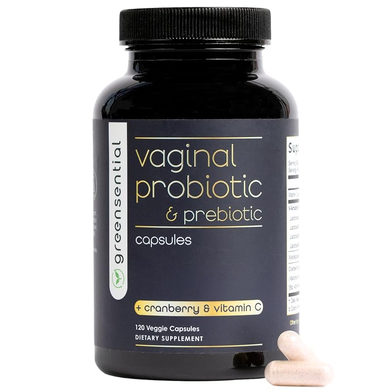Greensential Suplemento Probiótico com Lactobacillus, vitamina C e extrato de cranberry, 6 bilhões de UFC, 120 cápsulas
